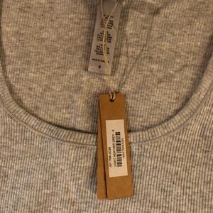 Skims Cotton Ribbed Tank - Light Heather Grey